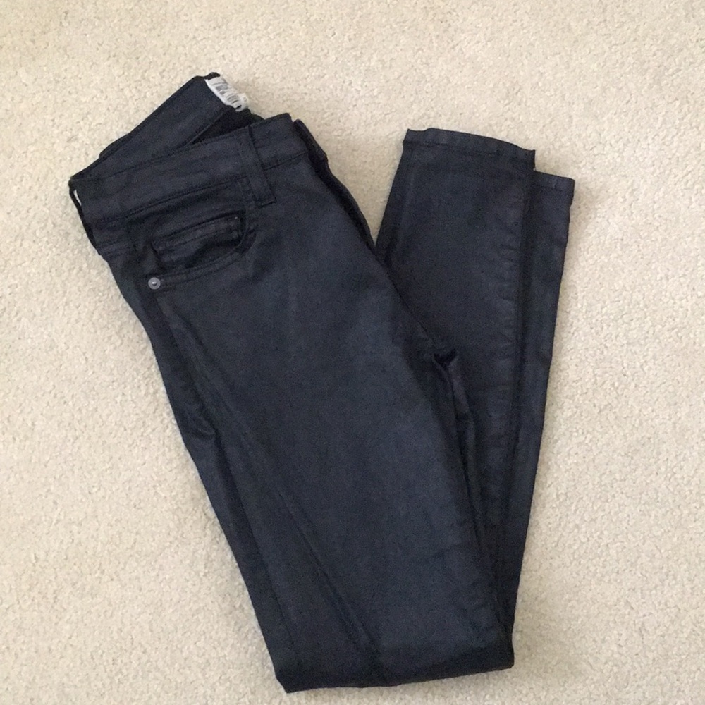 Current Elliott coated skinny jeans